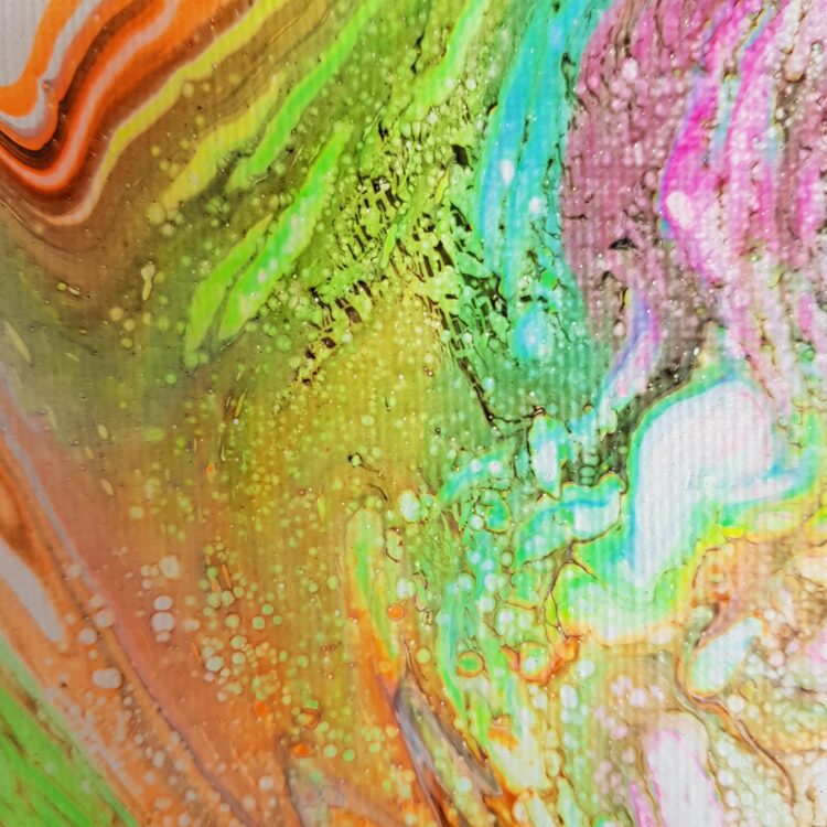 Peinture abstraite "Tendresse" (27x35cm) – Image 2