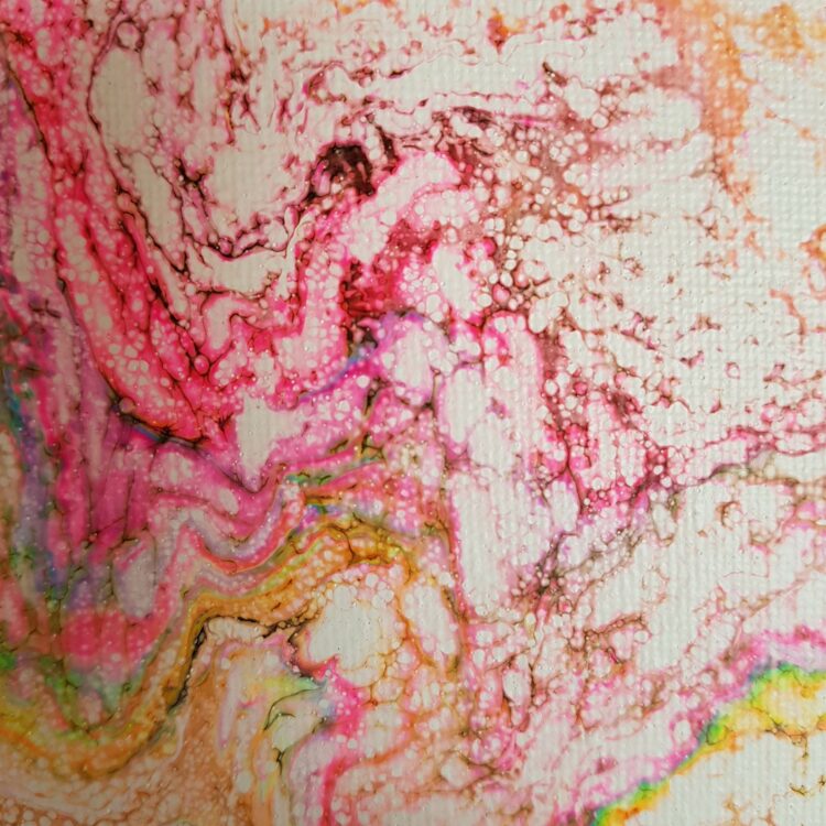 Peinture abstraite "Tendresse" (27x35cm) – Image 5