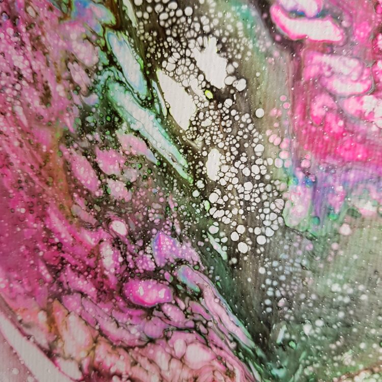 Peinture abstraite "Tendresse" (27x35cm) – Image 3