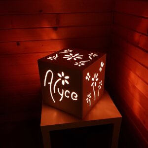 caisson lumineux - lumière orangée