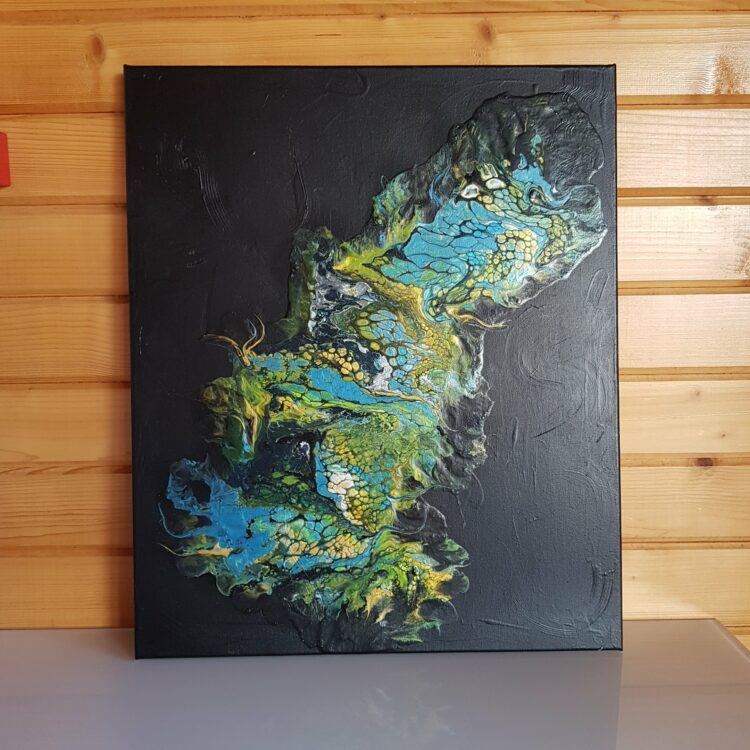 Peinture abstraite "Terra Incognita"