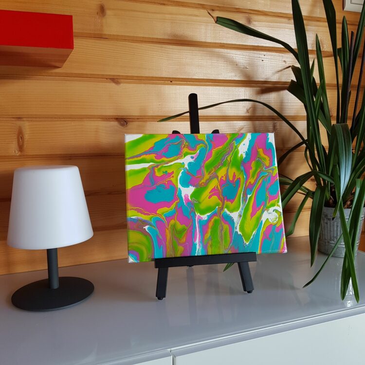 Peinture abstraite “Flower Power” – Image 2