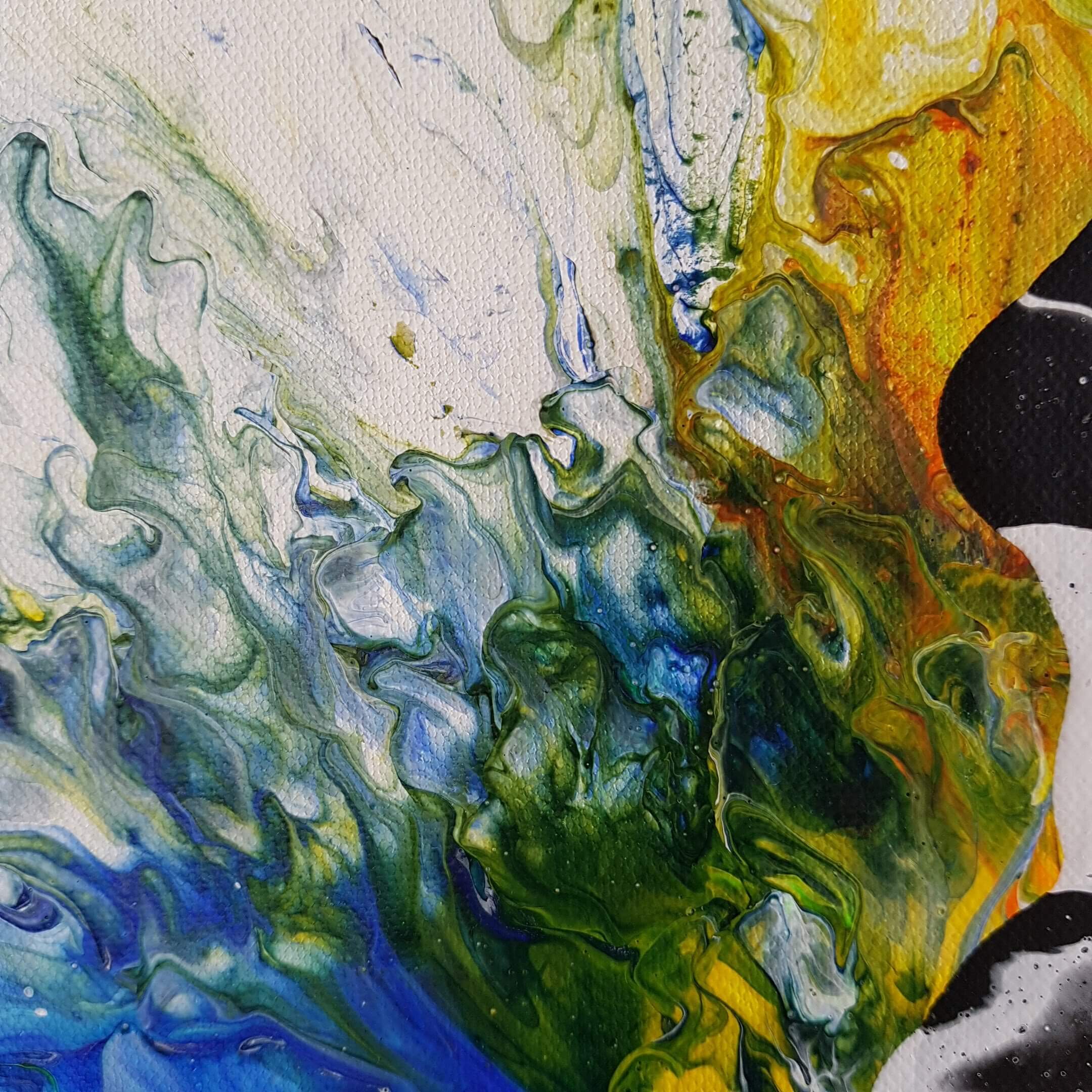 Peinture abstraite “Faille” (30×30 cm) – Image 5