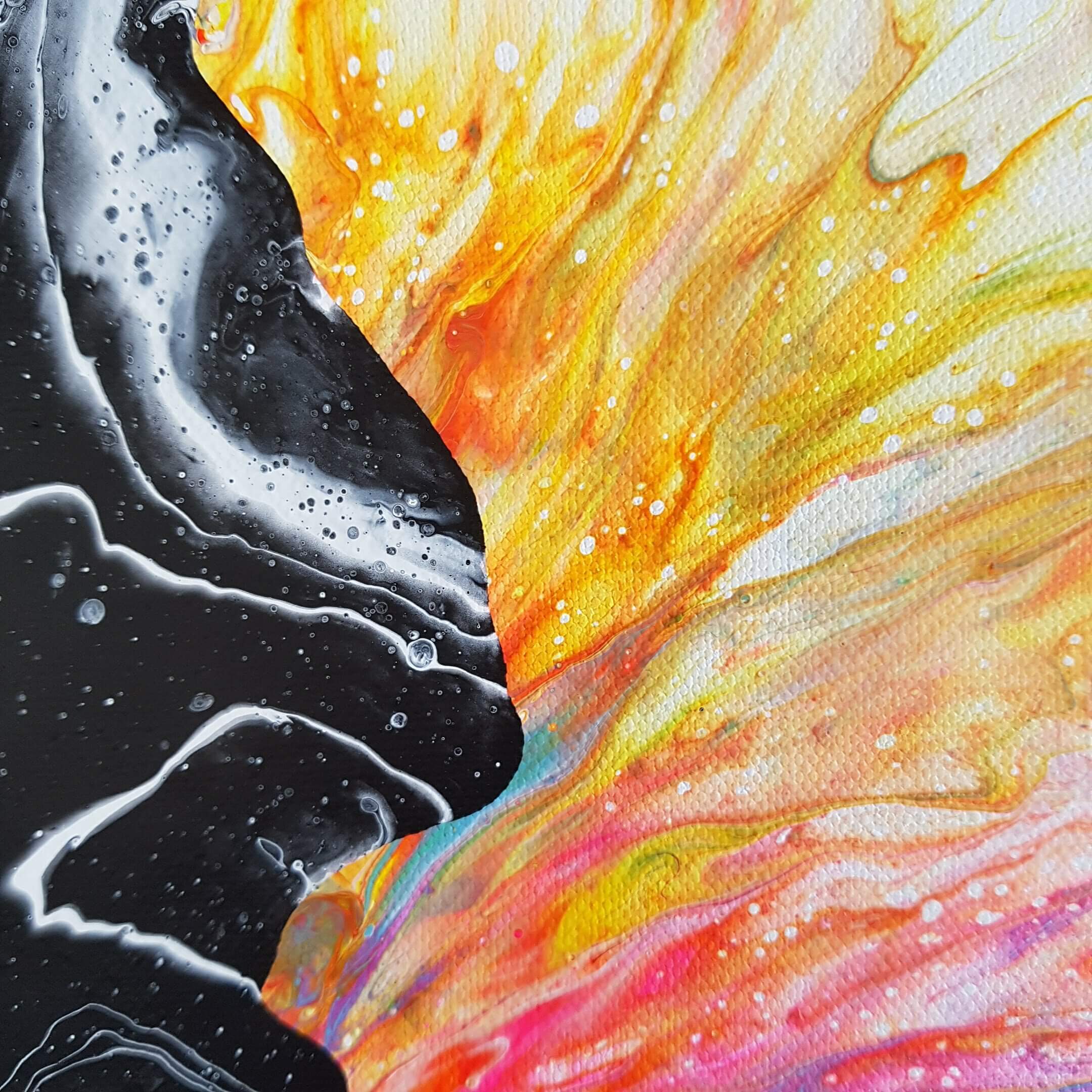 Peinture abstraite “Faille” (30×30 cm) – Image 4