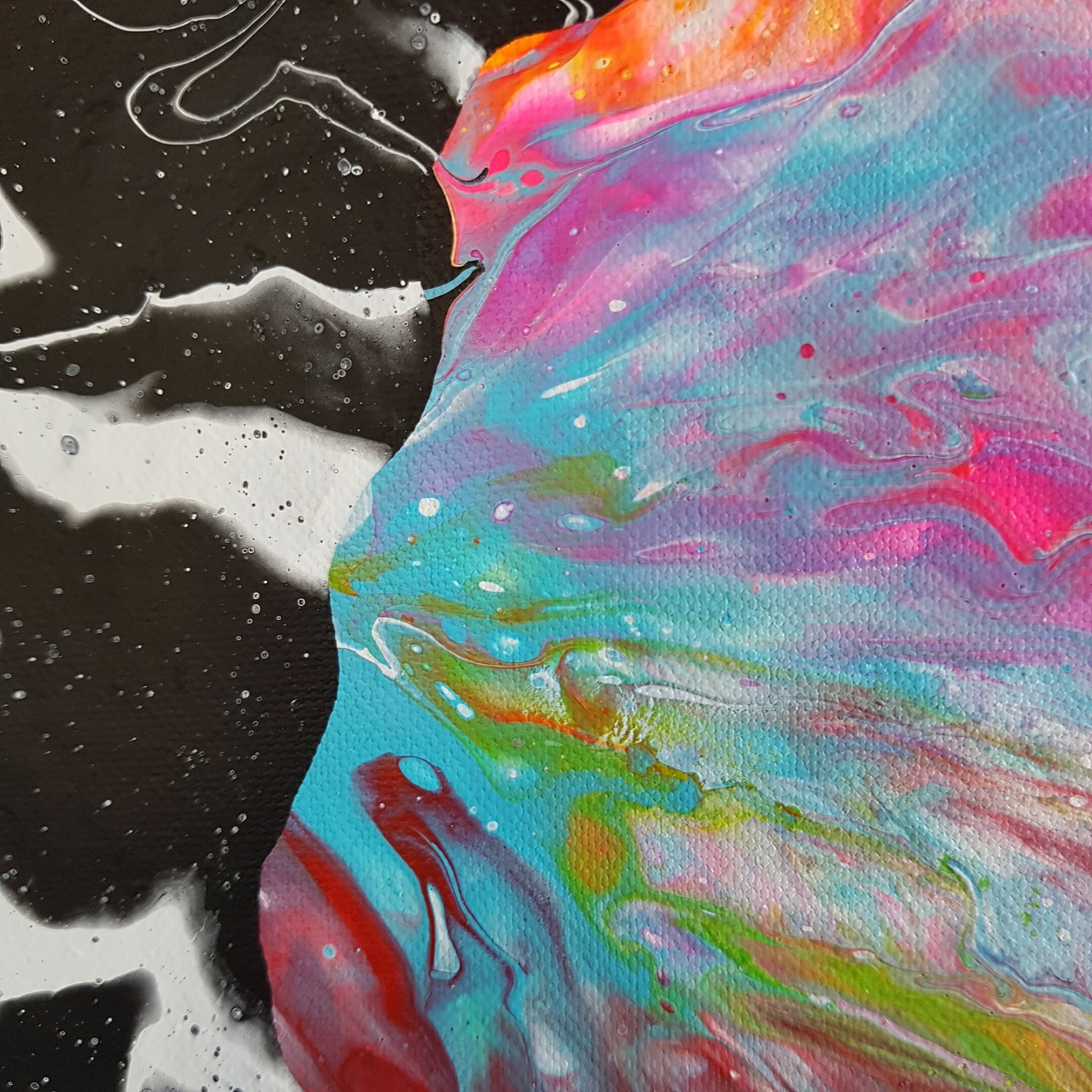 Peinture abstraite “Faille” (30×30 cm) – Image 2