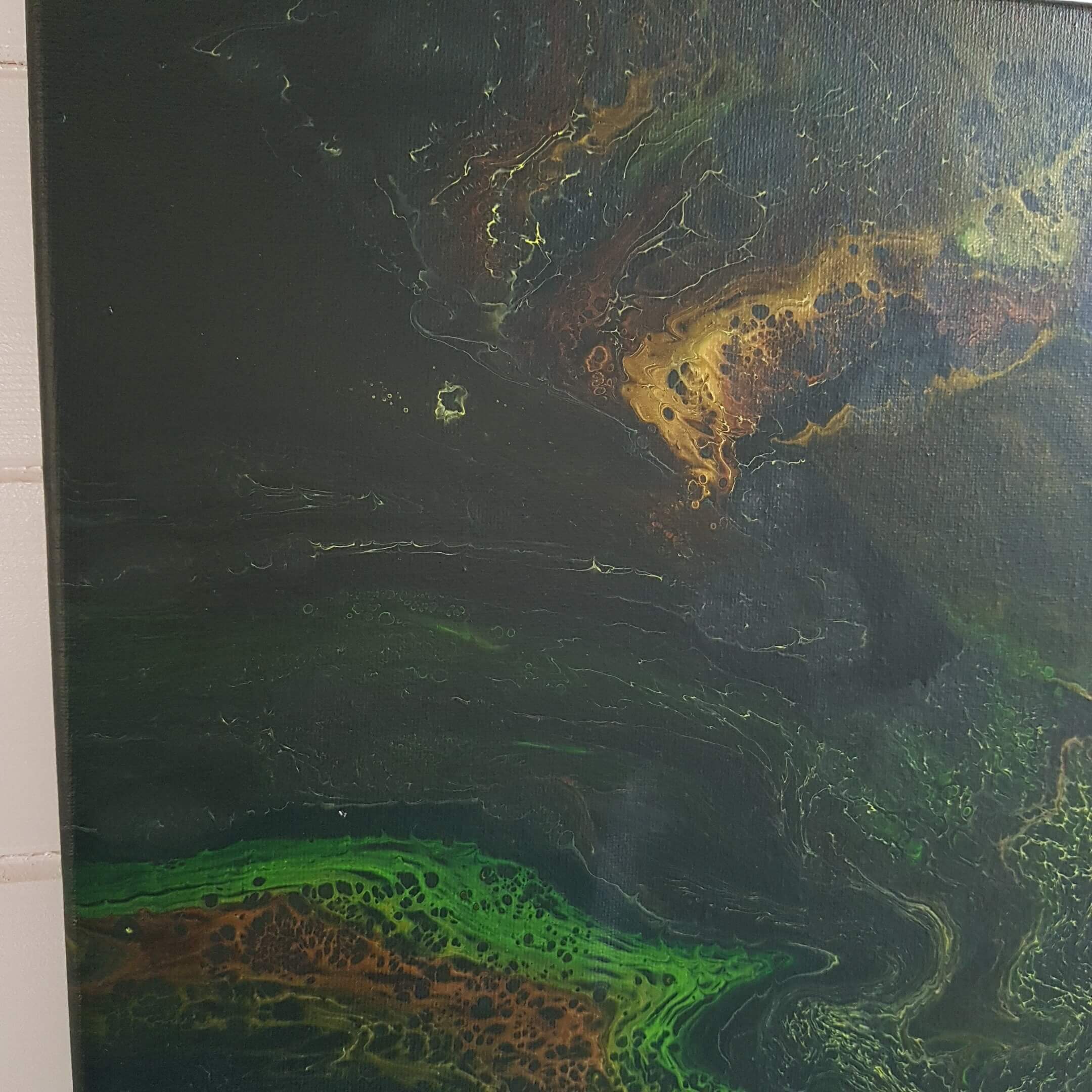 Peinture abstraite “Bonne année 2025” (38×46 cm) – Image 5