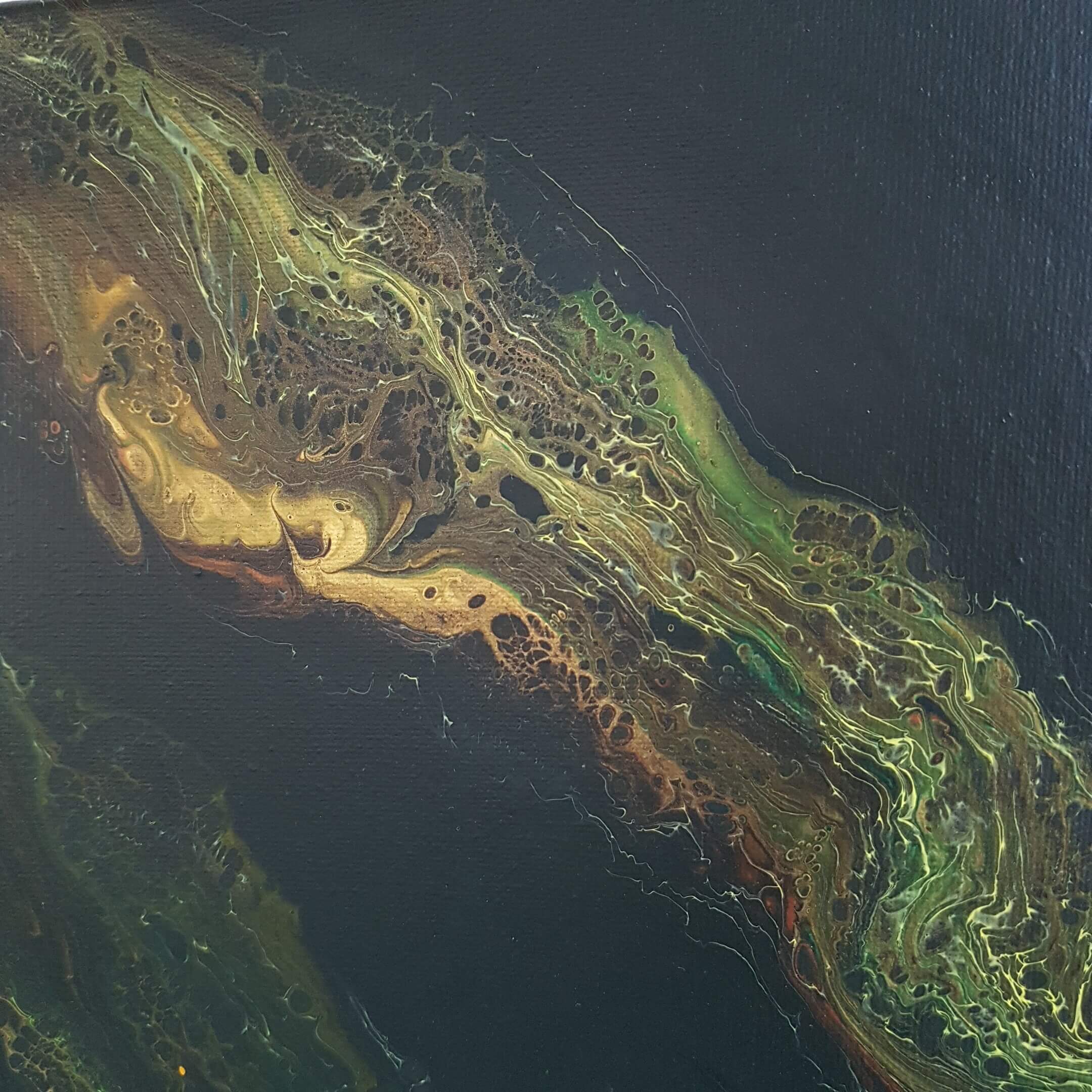 Peinture abstraite “Bonne année 2025” (38×46 cm) – Image 4