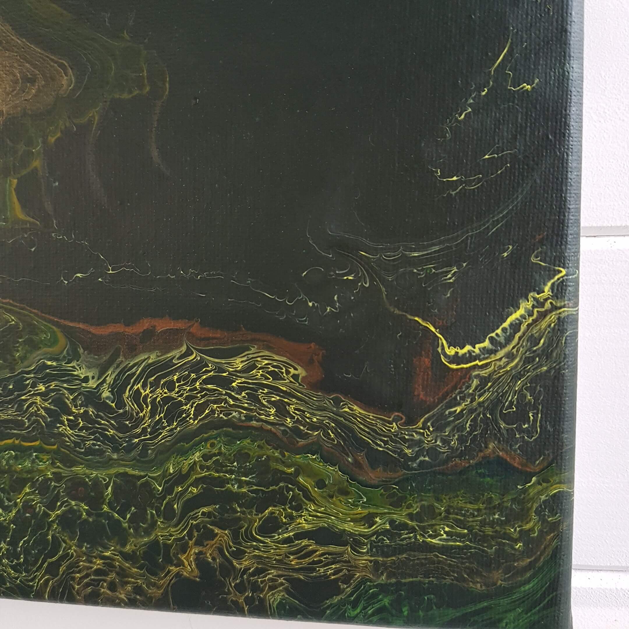 Peinture abstraite “Bonne année 2025” (38×46 cm) – Image 3