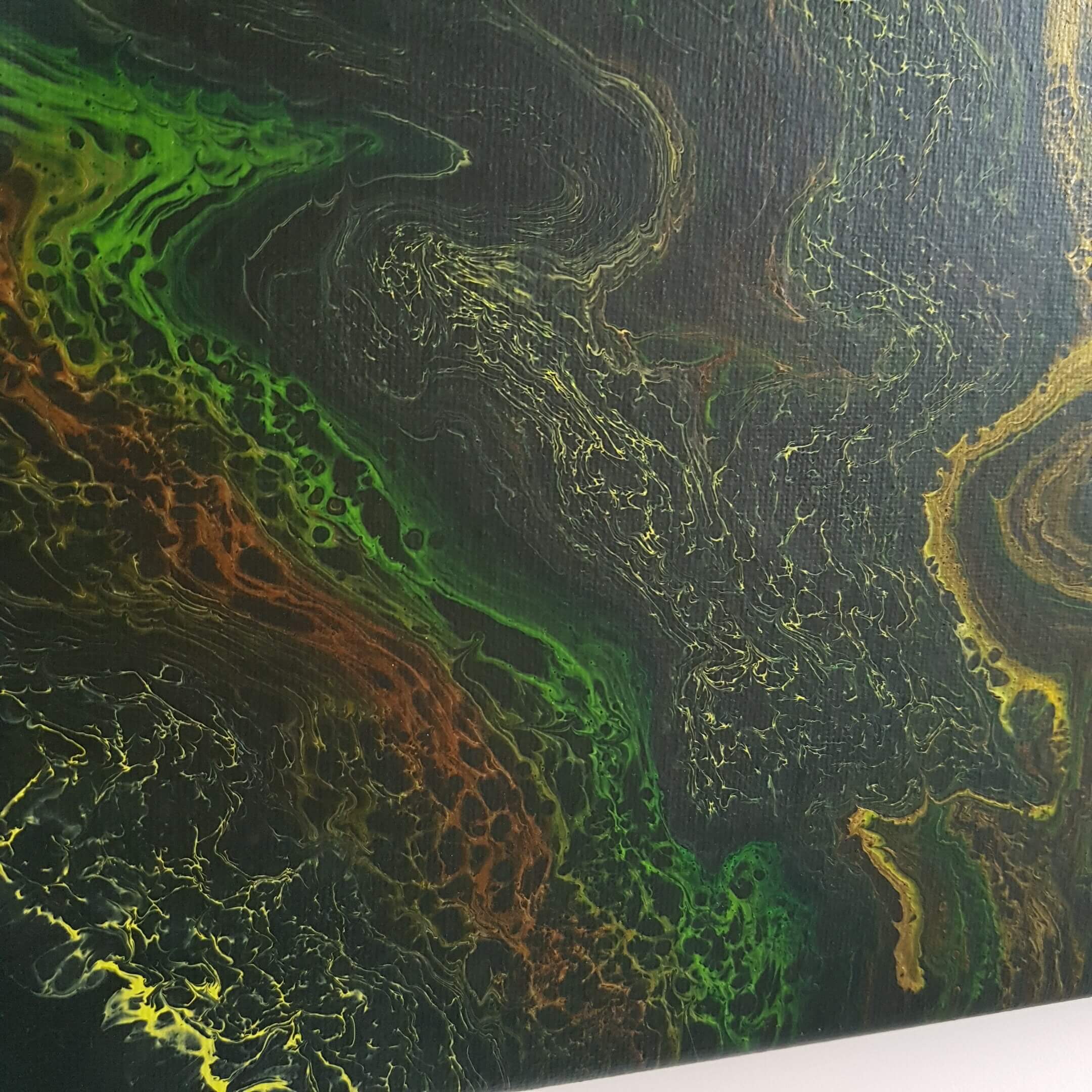 Peinture abstraite “Bonne année 2025” (38×46 cm) – Image 2