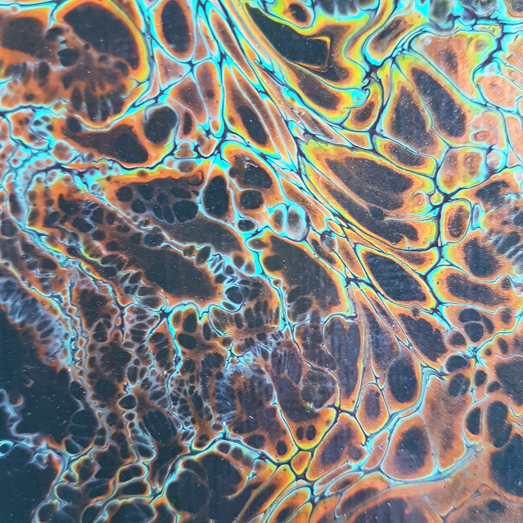 Peinture abstraite “Fusion de forces” (50×50 cm) – Image 3