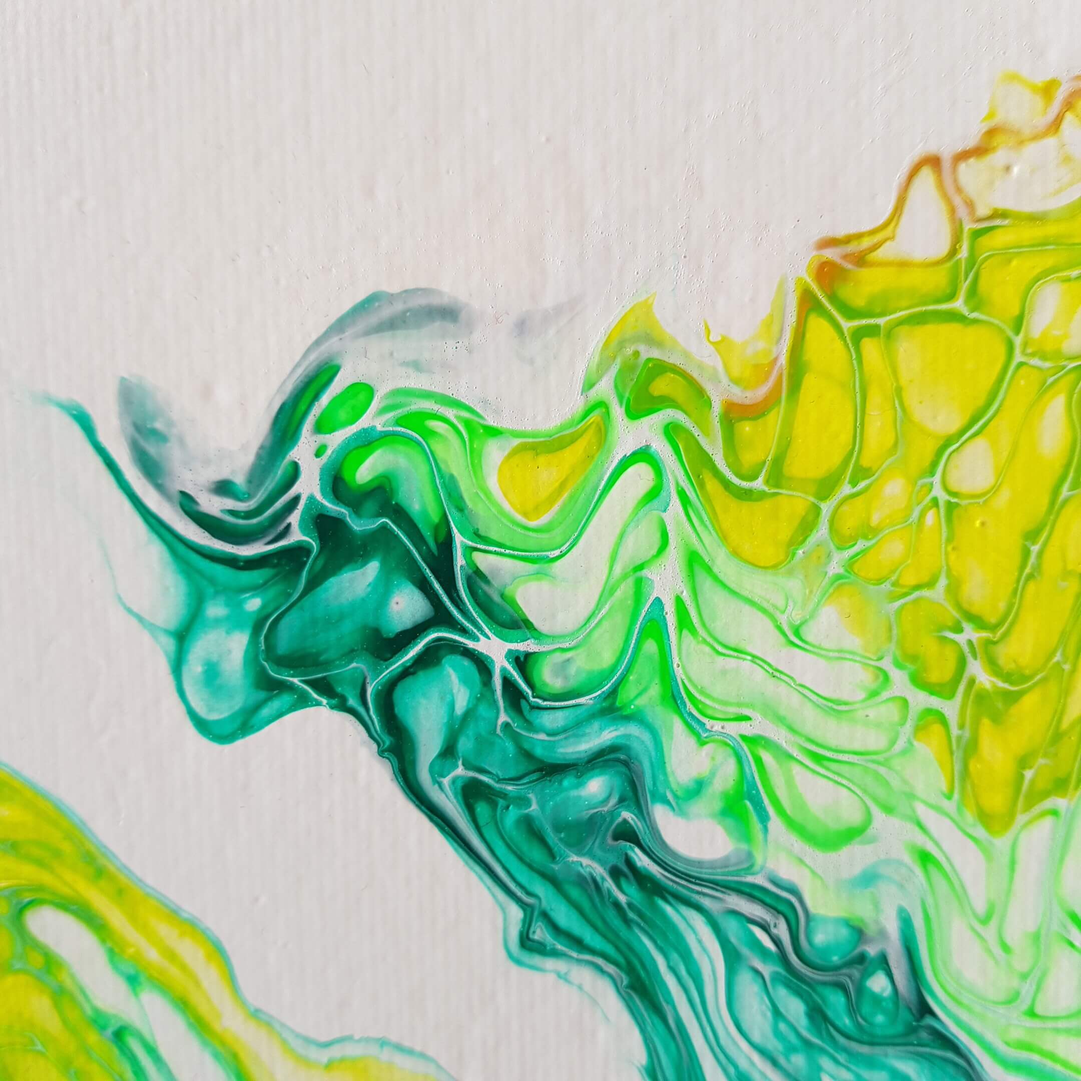 Peinture abstraite “Ailes de lumière” (20×20 cm) – Image 2